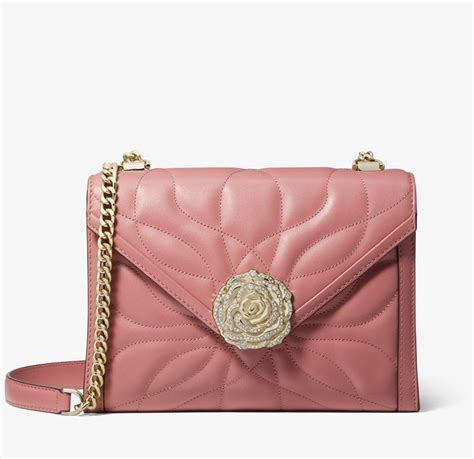 Whitney Large Petal Quilted Leather Convertible Shoulder Bag